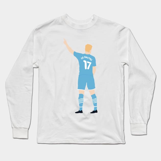 Kevin de Bruyne minimalist illustration Long Sleeve T-Shirt by maoudraw